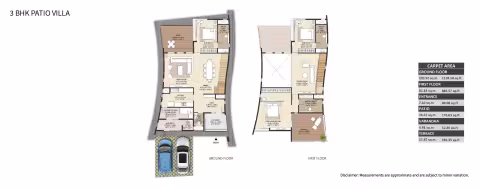 3 BHK patio villa