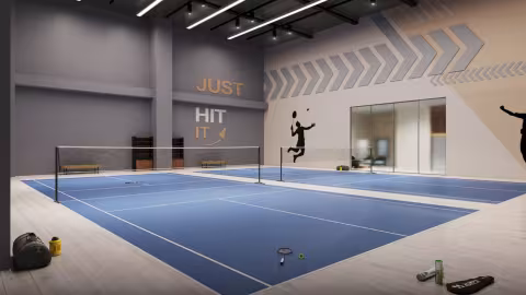 Twobadmintoncourts